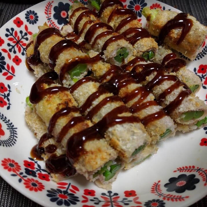 揚げなくてヘルシー!ニンニクの芽の豚肉巻き